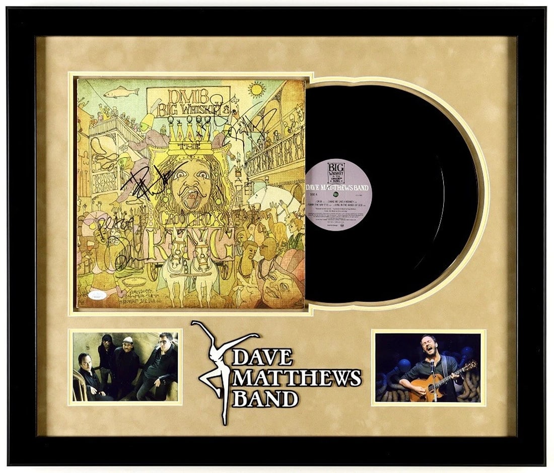 DAVE MATTHEWS Signed Vinyl Record JSA COA Custom Framed BEAUFORD TINSLEY LESSARD (1 of 3)