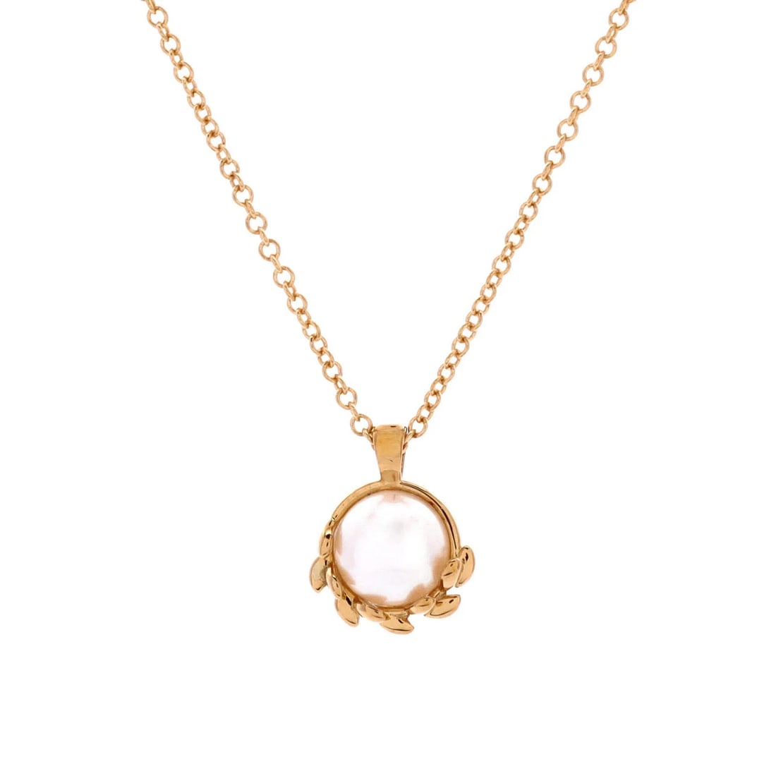 Tiffany & Co. Paloma Picasso Olive Leaf Pendant Necklace 18K Yellow Gold: Condition: Pre-owned - Good,Brand: Tiffany & Co.,Main Stone: Unknown,Metal: Unknown,Metal Purity: Unknown,Style: Pendant,Type: Necklace,Color: Yellow Gold,Material: 18K Yellow Gold, Pearl