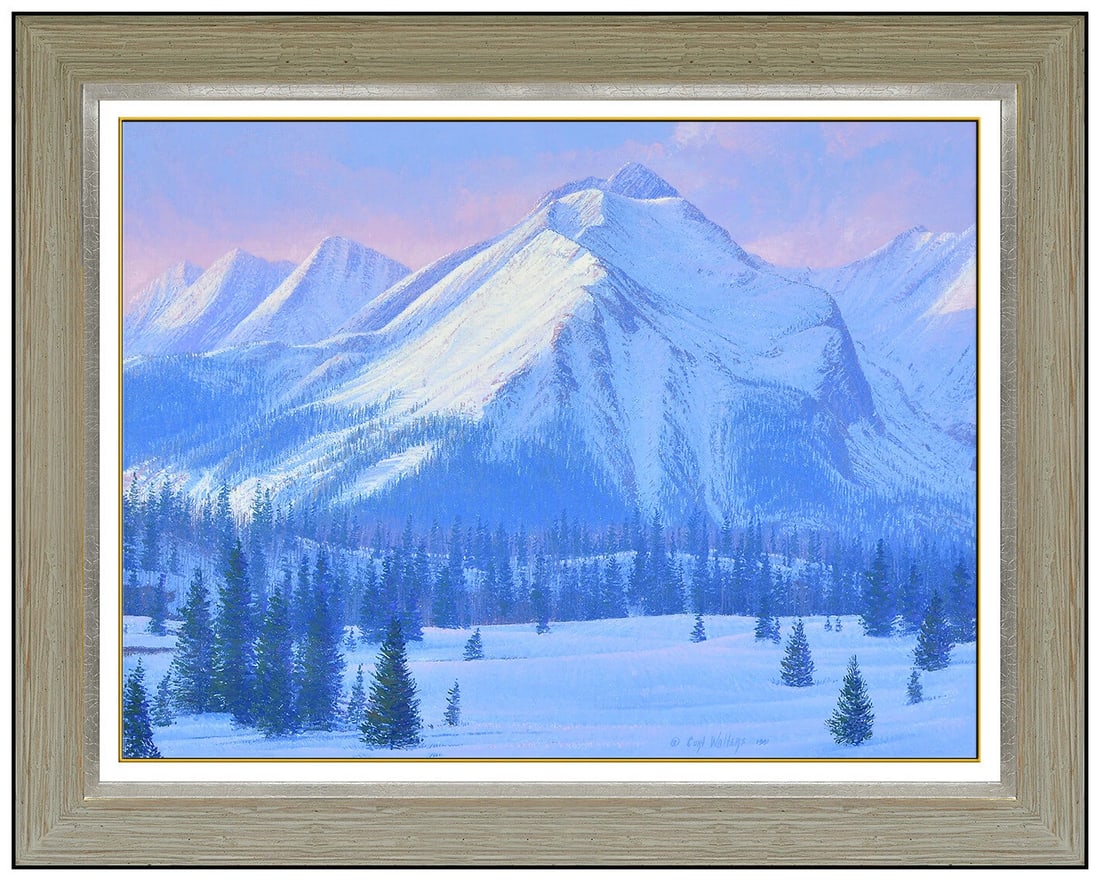 Curt Walters Original Painting Oil On Canvas Mountain Landscape Signed Framed (1 of 4)
