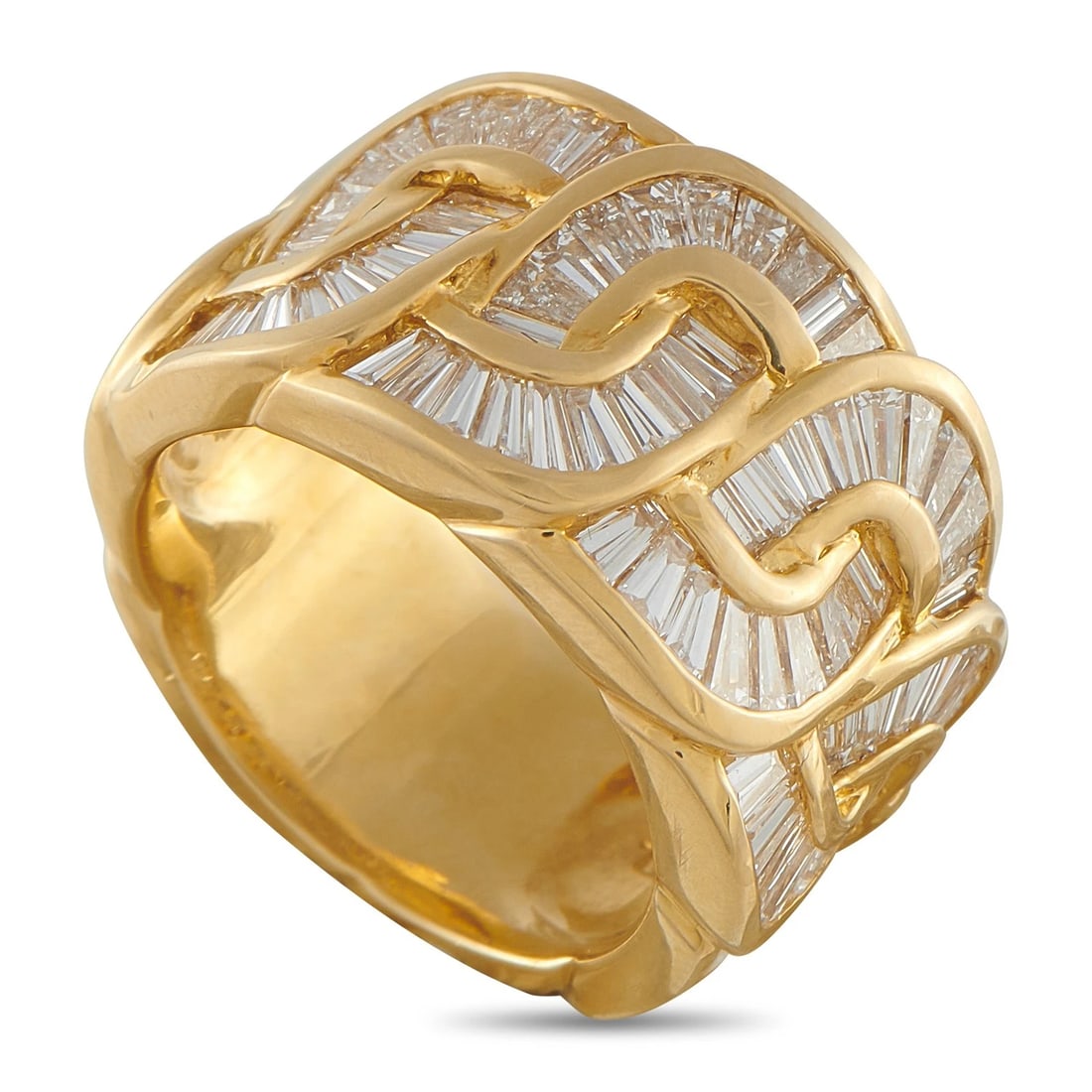 Charles Krypell 18K Yellow Gold 2.73ct Diamond Ring CK25-121525: Condition: Pre-owned - Good: This item has been gently used but is in good condition. It might have a few signs of wear, like light scratches or tarnishing. All imperfections should be shown and descr