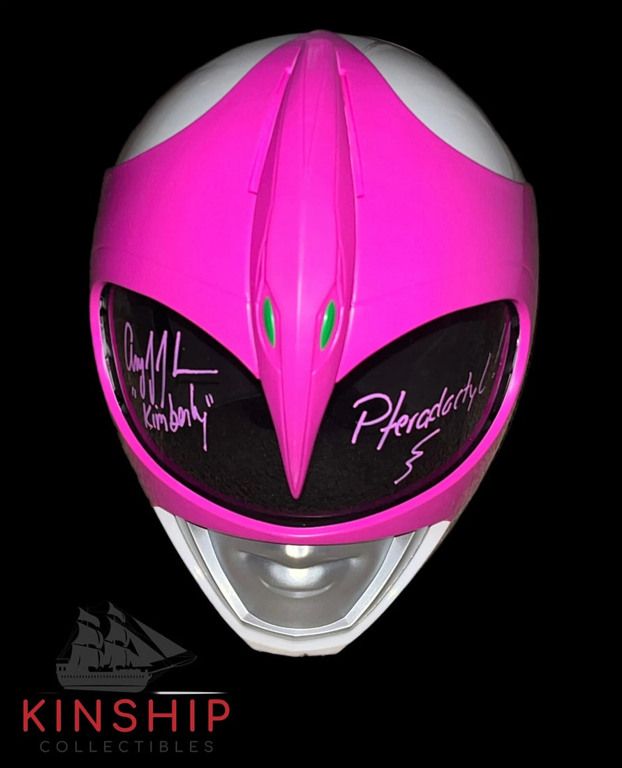 Amy Jo Johnson signed Pink Power Ranger Full Size Helmet JSA COA Insc Auto ZQTY (1 of 4)