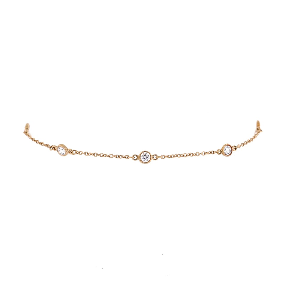 Tiffany & Co. Elsa Peretti Diamonds By The Yard 5 Stone Bracelet 18K Yellow Gold: Condition: Pre-owned - Good,Brand: Tiffany & Co.,Main Stone: Diamond,Metal: 18K Yellow Gold,Metal Purity: 18K,Style: Bracelet,Type: Bracelet,Color: Yellow Gold,Material: 18K Yellow Gold, Diamond