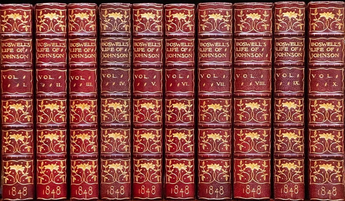 1848 The Life of SAMUEL JOHNSON Extra Illustrated Fine Leather Bindings Rare (1 of 20)