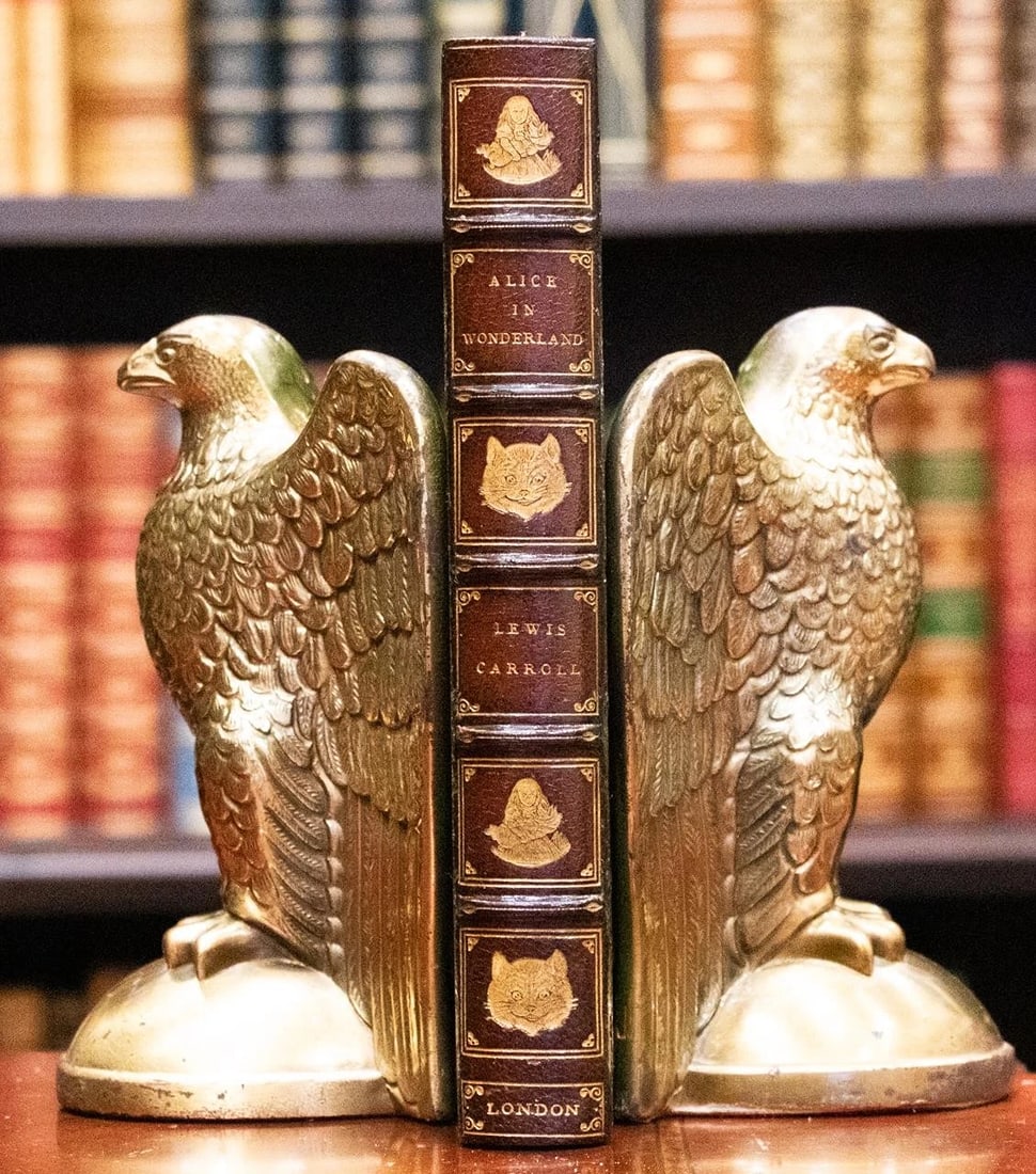 c.1920 Alice's Adventures in Wonderland Bound by Root & Son 48 Color Plates Rare: Country of Origin: United Kingdom,Binding: Leather,Language: English,Original/Facsimile: Original,Place of Publication: London,Special Attributes: Illustrated, Rare, Great Condition, Illustrated by Ma