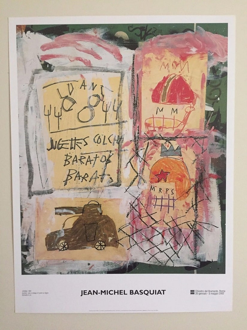 JEAN MICHEL BASQUIAT RARE LITHOGRAPH PRINT EXHIBIT POSTER "UNTITLED" 1981 (1 of 9)