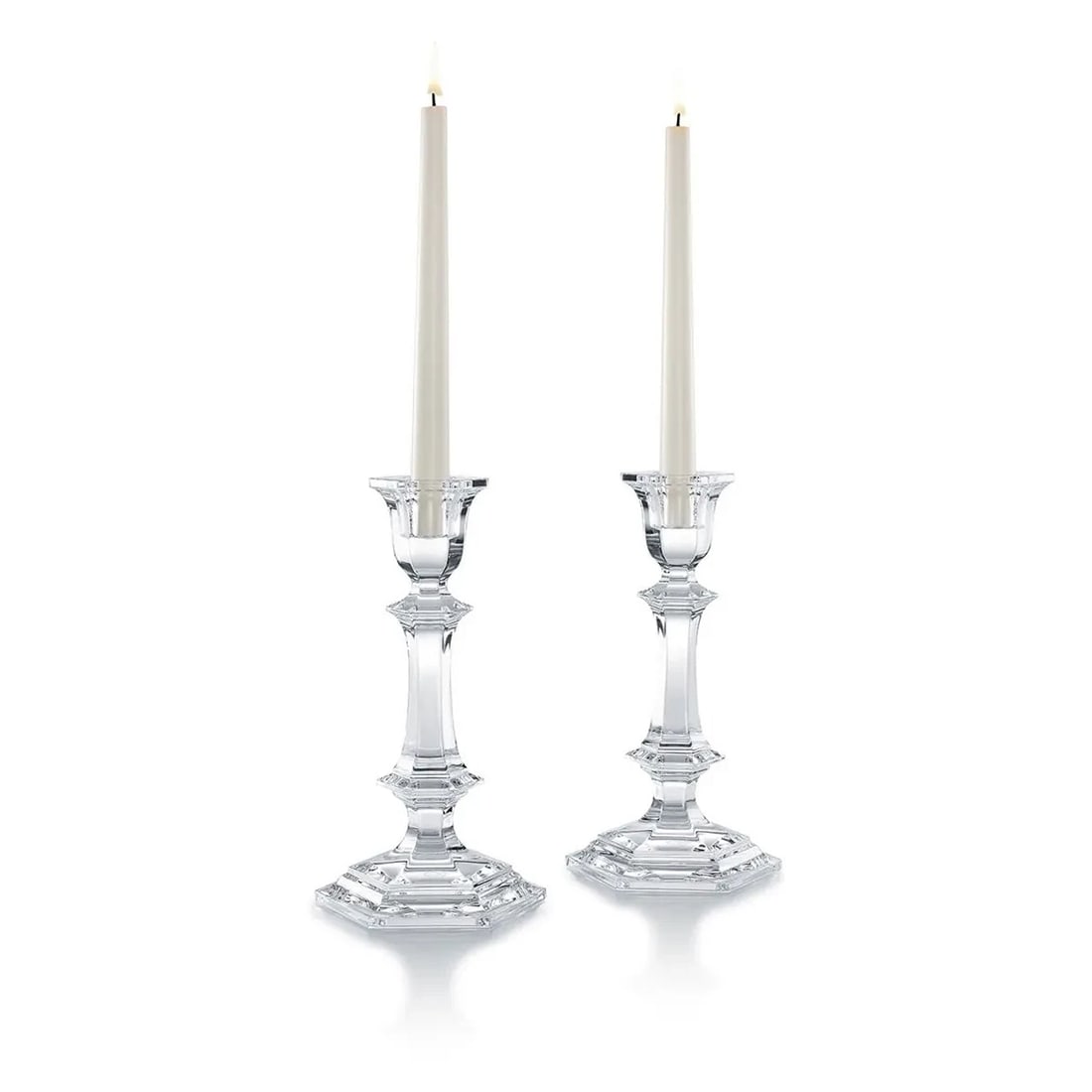 NEW BACCARAT CRYSTAL HARCOURT CANDLESTICK PAIR #2813863 BRAND NIB (1 of 1)