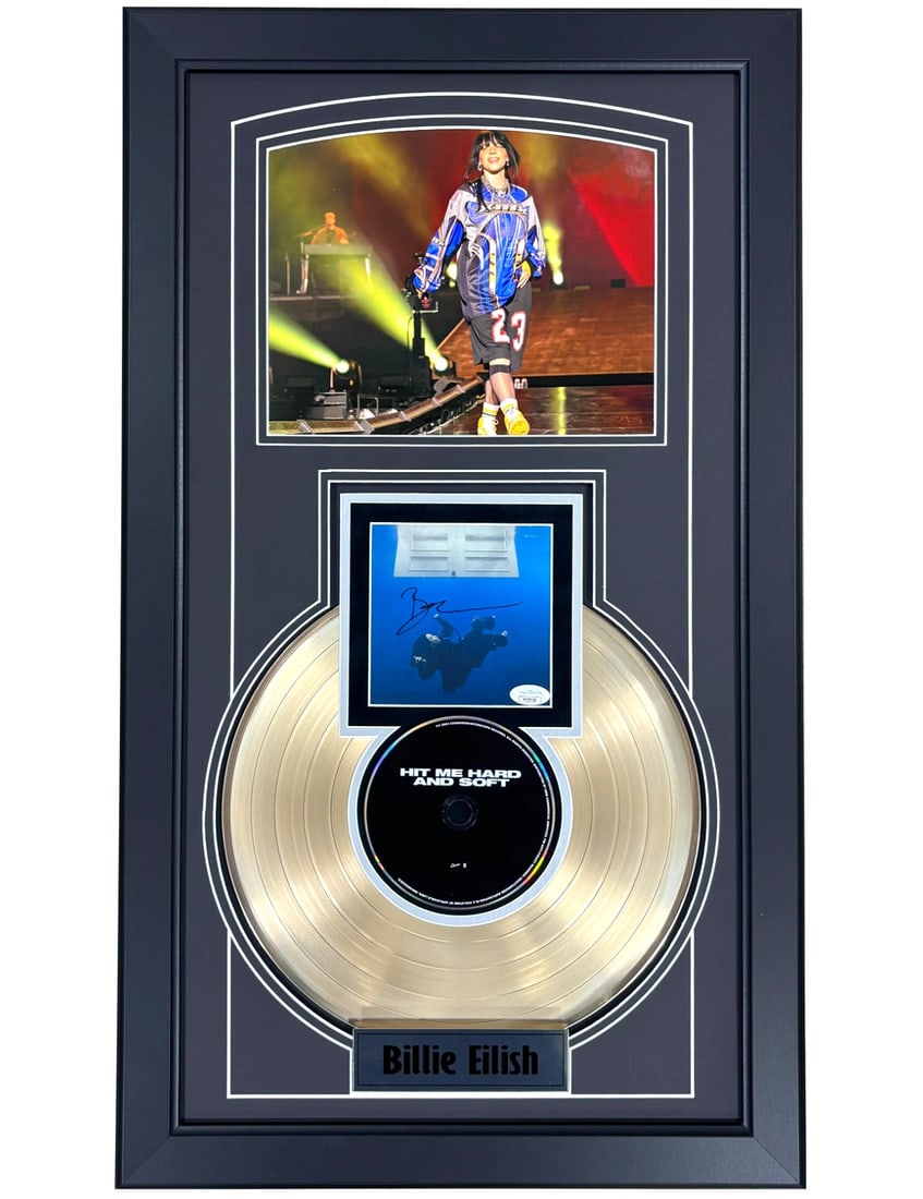 Billie Eilish Signed Hit Me Hard And Soft CD Album Gold Record Framed JSA Auto (1 of 7)