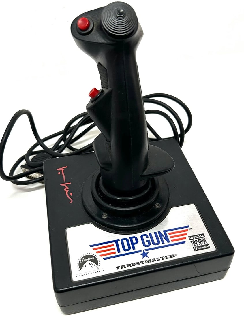 VAL KILMER Signed Autograph Top Gun Thrustmaster Game Controller Joystick JSA: Signed: Yes,Industry: Movies,Signed by: Val Kilmer,Autograph Authentication: James Spence (JSA),Original/Reproduction: Original
