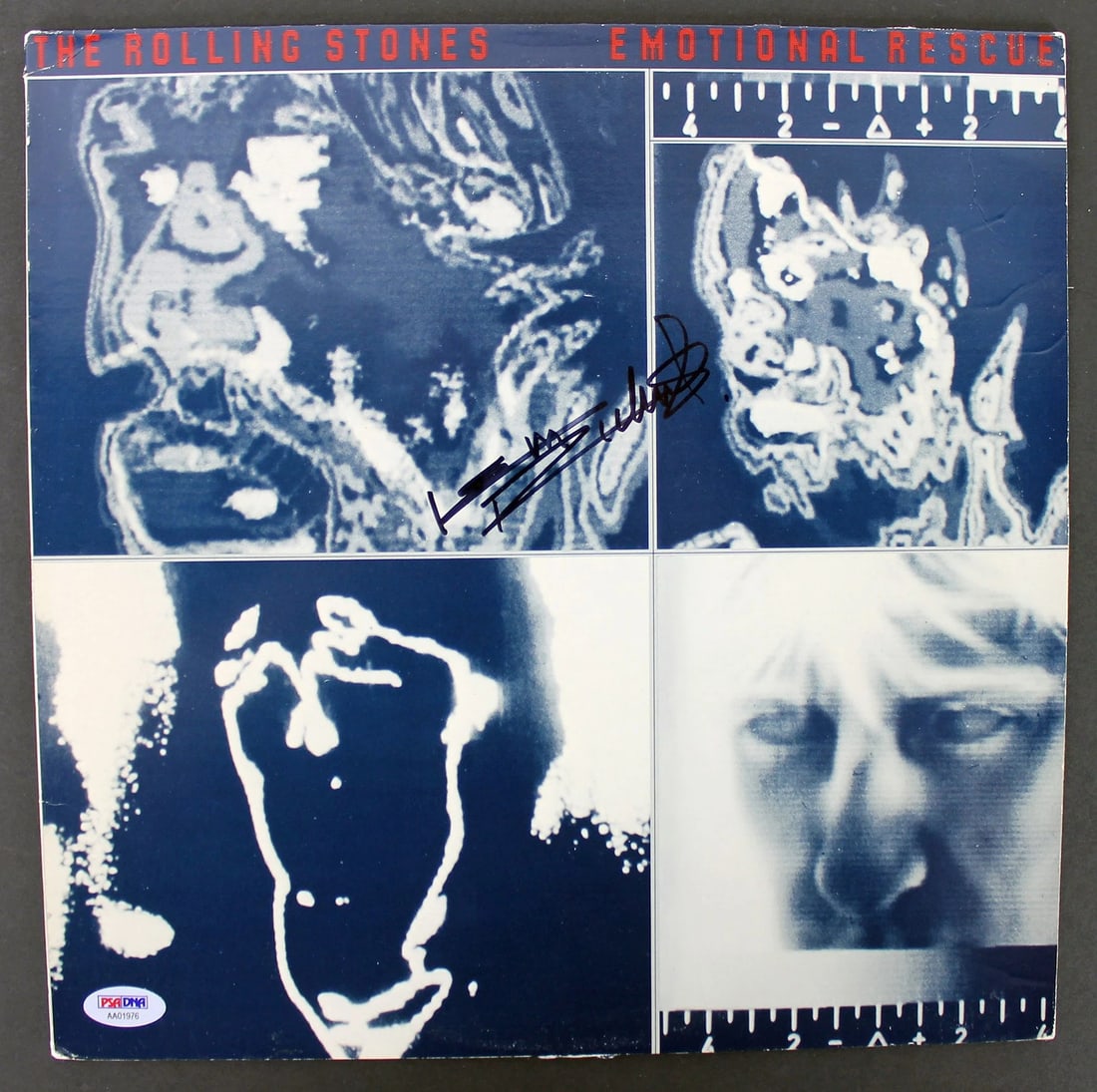 Keith Richards Signed Rolling Stones Emotional Rescue Album Cover PSA (1 of 2)