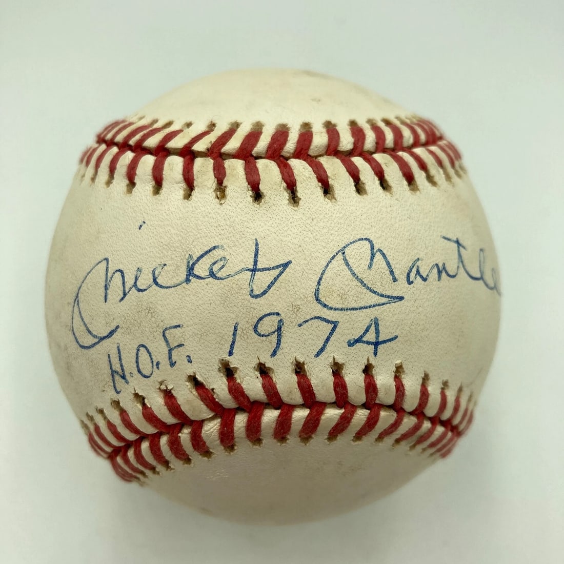 Mickey Mantle Hall Of Fame HOF 1974 Signed Baseball PSA DNA COA (1 of 7)