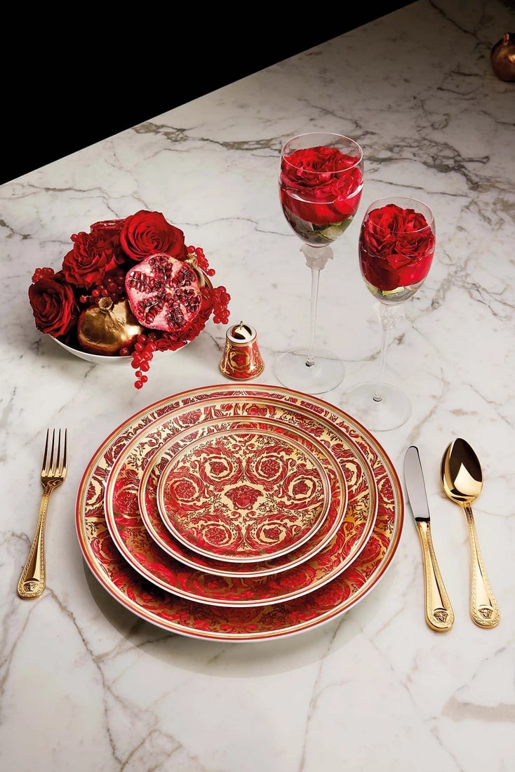 Versace Rosenthal Medusa Garland 3 Piece Place Setting,Dinnerware Set (1 of 1)