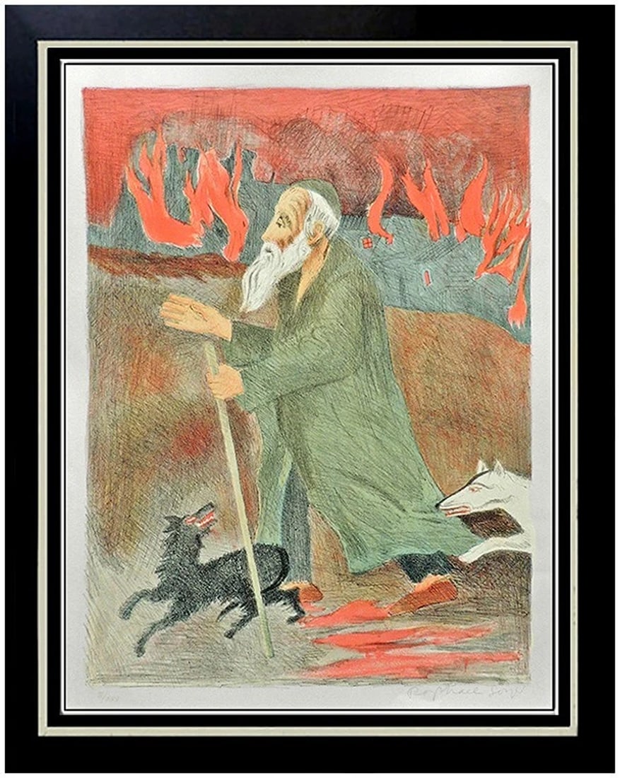 Raphael SOYER SIGNED DELUXE Color Lithograph Isaac Singer Illustration Artwork (1 of 4)