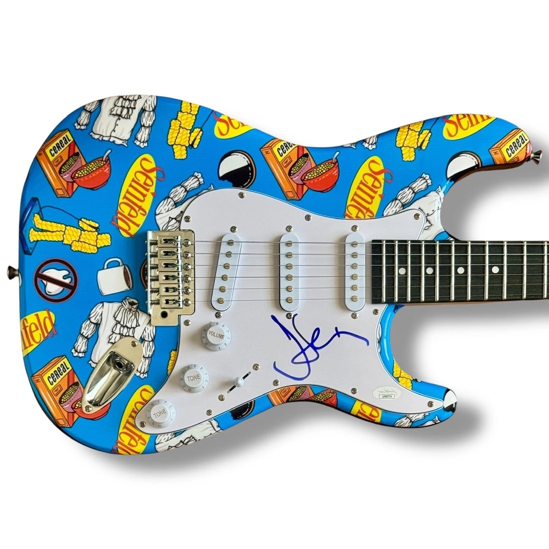 Jerry Seinfeld Signed Guitar Custom Graphics JSA COA Seinfeld Puffy Shirt (1 of 3)