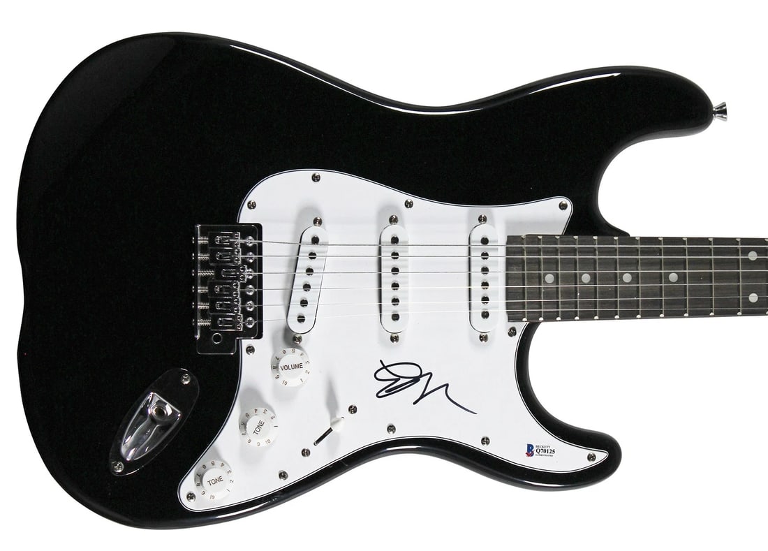 Emily Ratajkowski Authentic Signed Black Electric Guitar Autographed BAS (1 of 3)