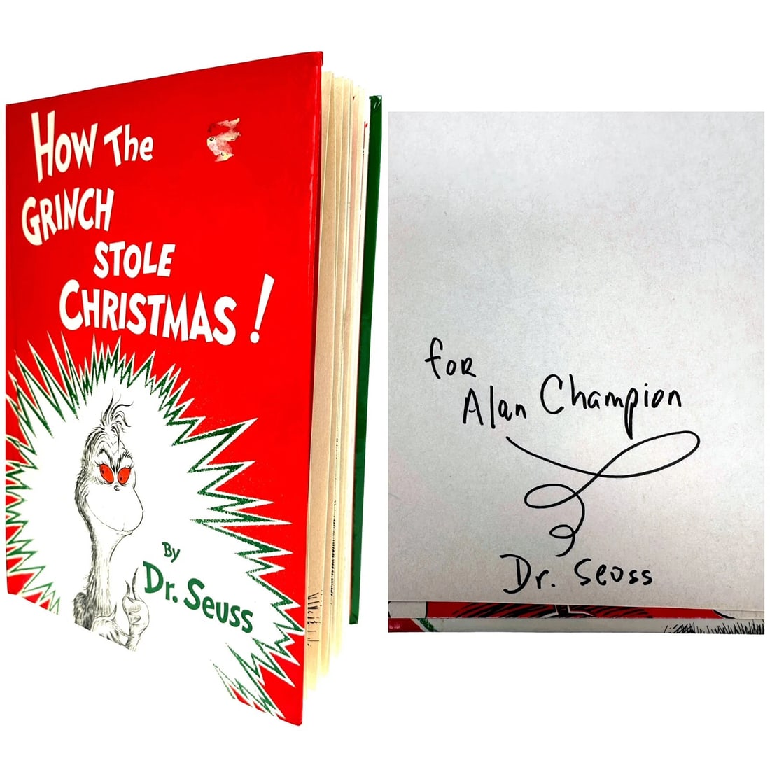 Dr. Seuss Original Signed How the Grinch Stole Christmas Book JSA Theodor Geisel (1 of 9)