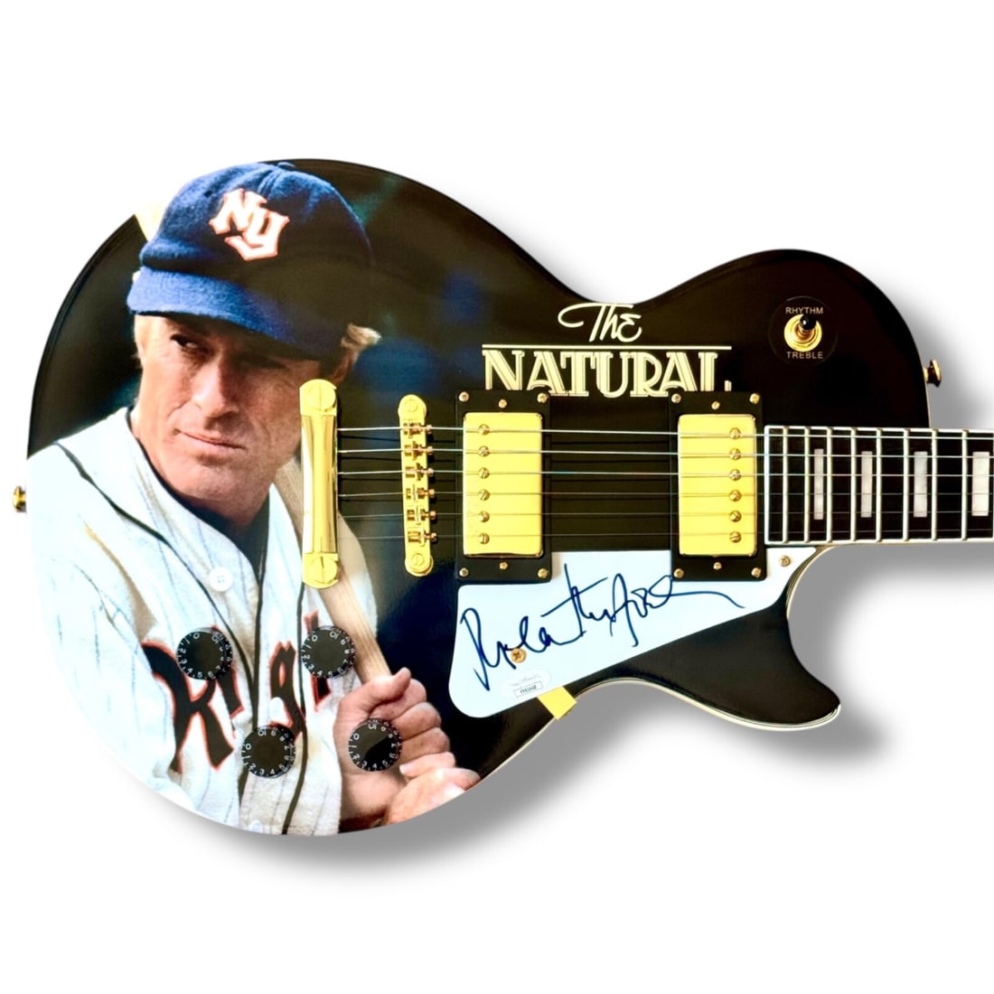 Robert Redford Signed Guitar Custom Graphics JSA COA The Natural Roy Hobbs: Robert Redford Signed Guitar Custom Graphics JSA COA The Natural Roy Hobbs
