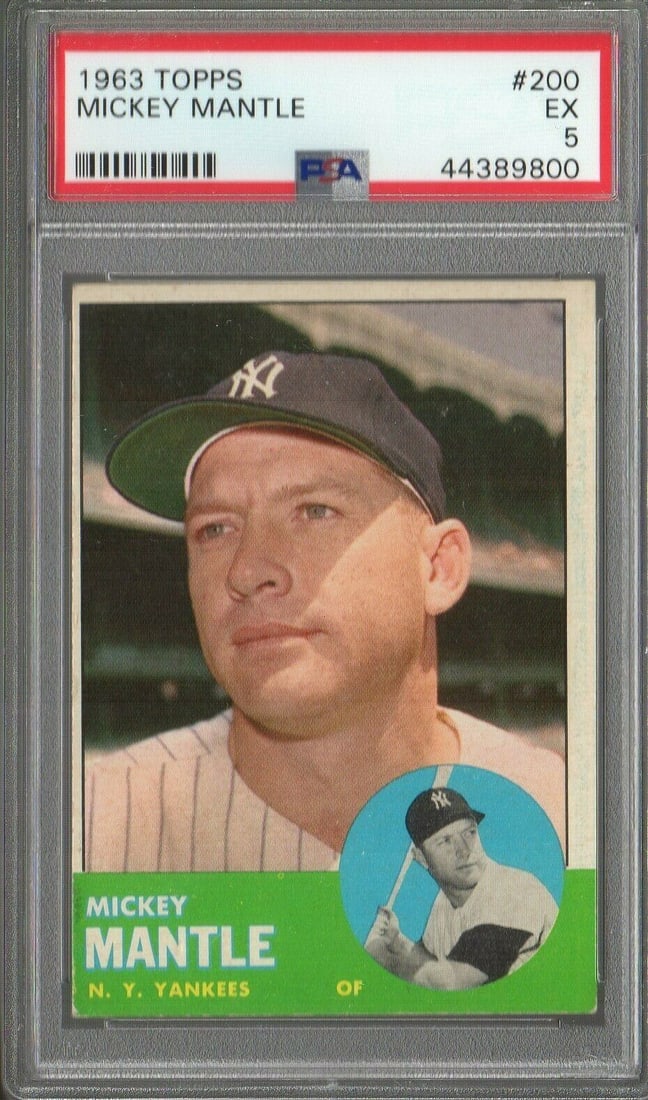 Mickey Mantle 1963 Topps #200 (PSA 5) (1 of 2)
