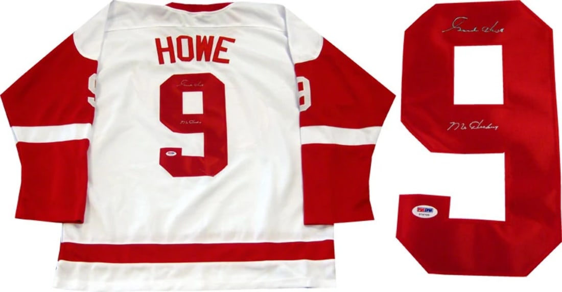 Gordie Howe Mr. Hockey Signed Detroit Red Wings Jersey (PSA COA) (1 of 2)