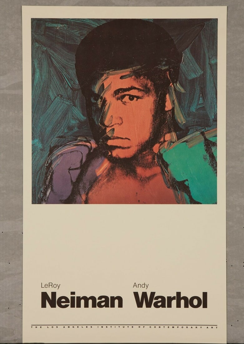 Rare Vintage 1981 Andy Warhol Poster Ali Neiman and Warhol 35x21 (1 of 2)