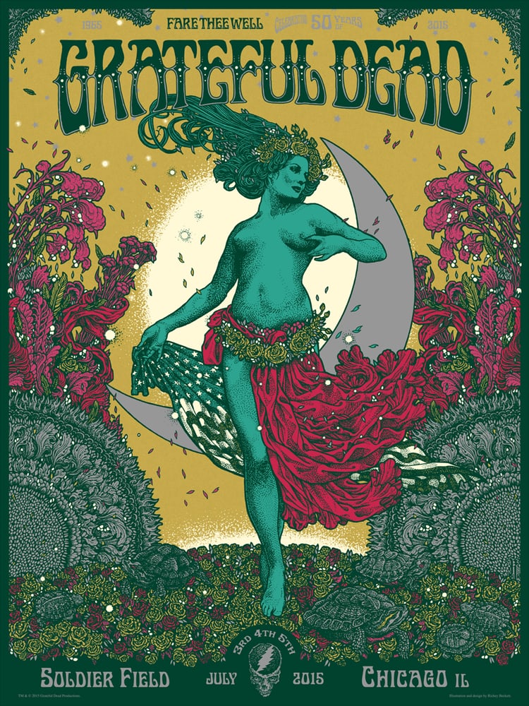 2015 Grateful Dead FARE THEE WELL Chicago Concert Poster & Company (1 of 2)