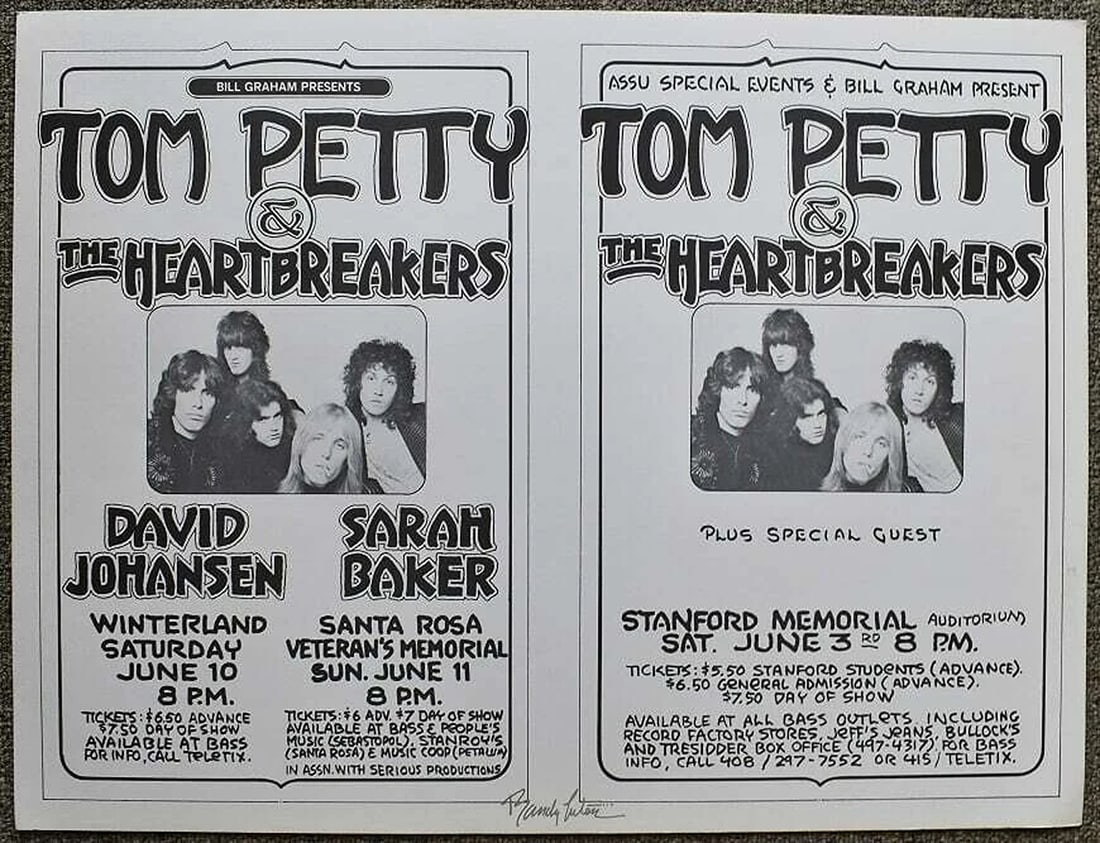 Tom Petty & The Heartbreakers DOUBLE Uncut Concert Poster Randy Tuten Signed ... (1 of 2)