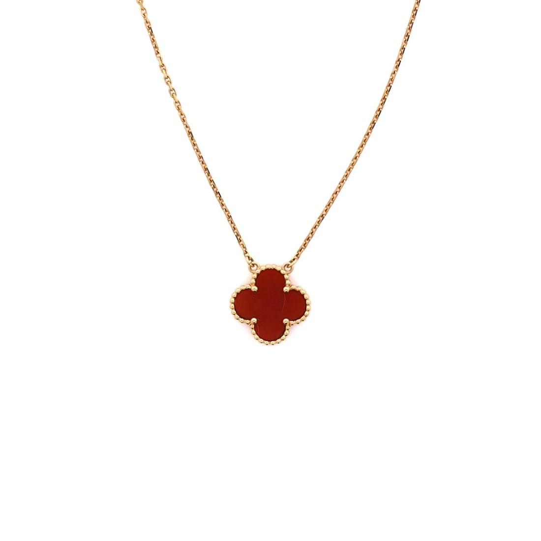 Van Cleef & Arpels Vintage Alhambra Pendant Necklace 18K Yellow Gold (1 of 3)