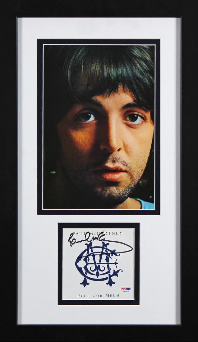 Paul McCartney Beatles Signed & Framed Ecce Cor Meum Cd Cover PSA/DNA #J27339 (1 of 3)