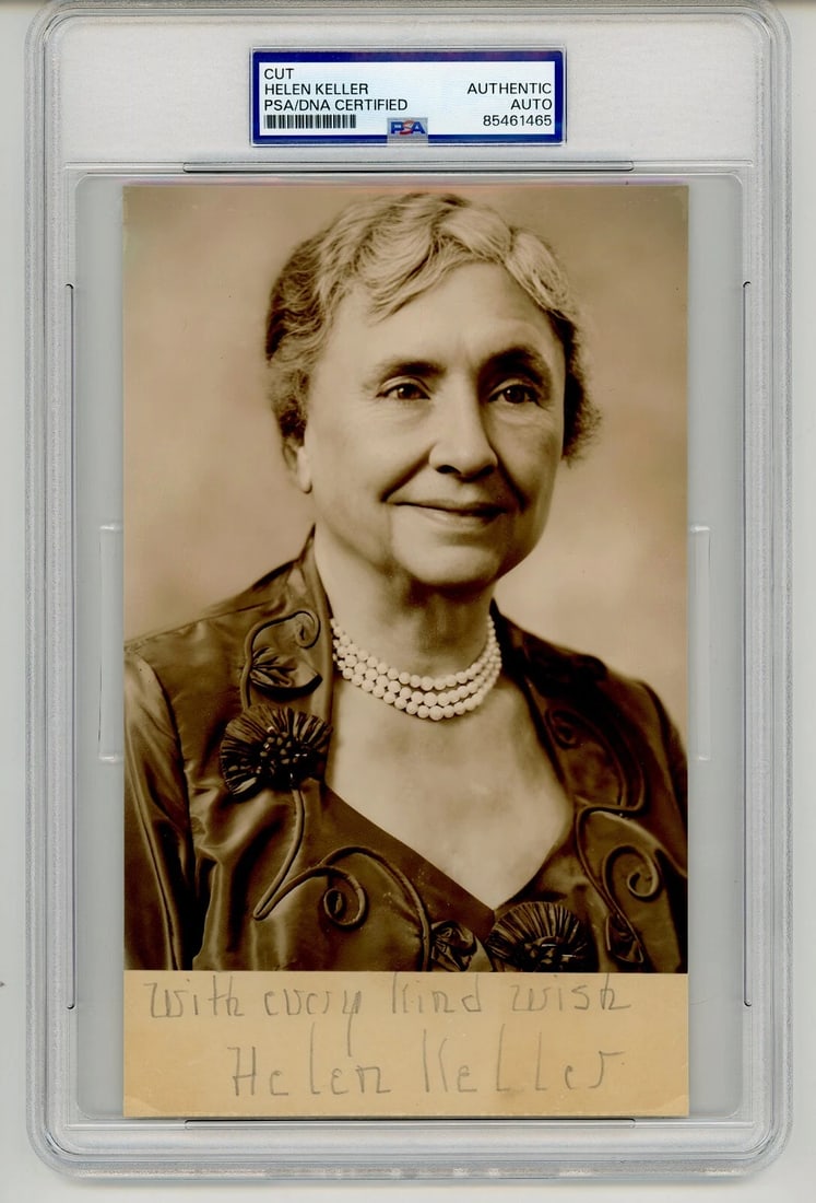 Helen Keller ~ Signed Autographed Authentic Signature ~ PSA DNA Encased (1 of 3)