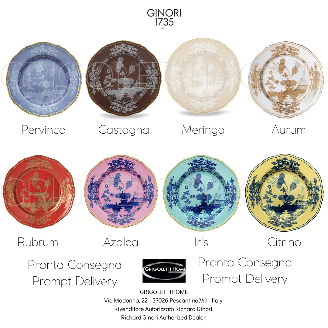 Richard Ginori Oriente Italiano - Set Of 8 Dinner Plates Cm 26,5 - Inch 10.43: Condition: New: A brand-new, unused, unopened, undamaged item in its original packaging (where packaging is applicable). Packaging should be the same as what is found in a retail store, unless the ite