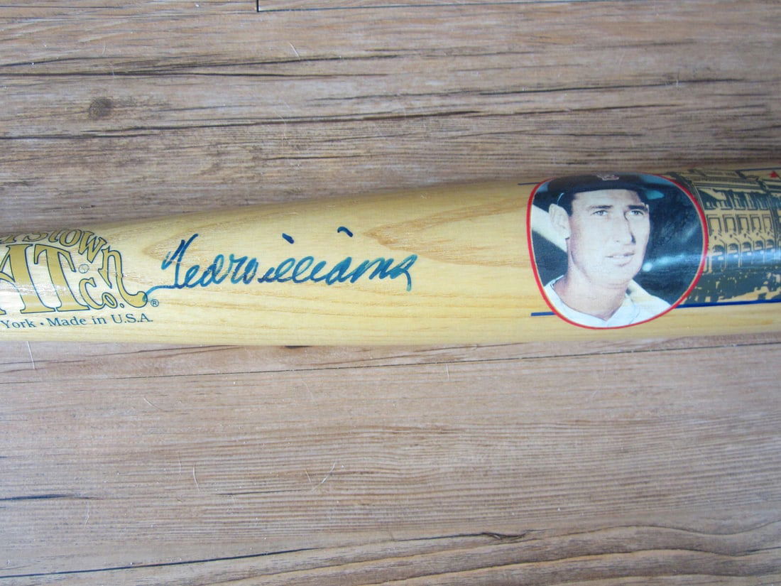 TED WILLIAMS AUTOGRAPH BAT COOPERSTOWN BAT FAMOUS PLAYER # 5 of # 1000 Red Sox (1 of 8)