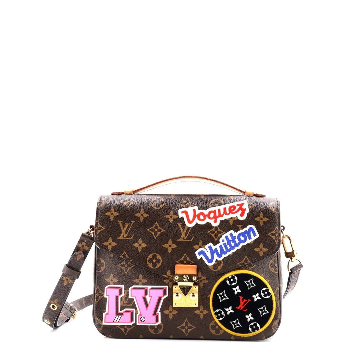 Louis Vuitton Pochette Metis Limited Edition Patches Monogram Canvas: Condition: Pre-owned - Good,Brand: Louis Vuitton,Exterior Material: Unknown,Style: Cross Body Bags,Exterior Color: Brown,Department: Women,Size: Unknown,Accessories: With Strap