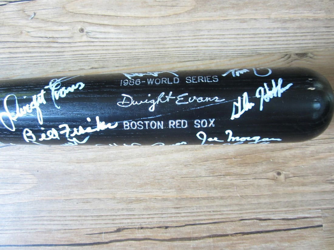 1986 Boston Red Sox Team Autograph Bat Dwight Evans Jim Rice Roger Clemens PSA (1 of 12)