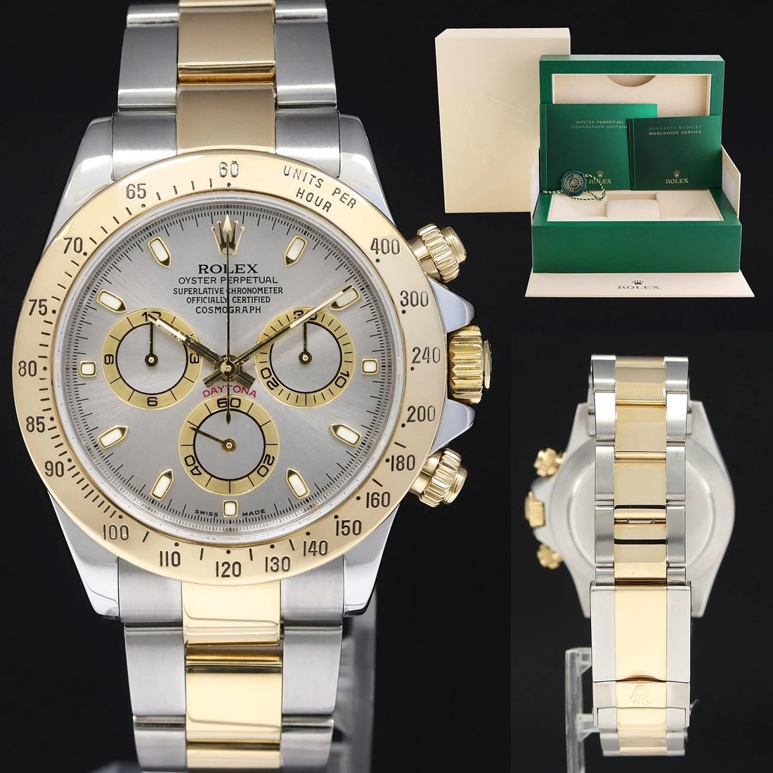MINT Rolex Daytona 116523 Chronograph Slate Grey Steel Yellow Gold Two Tone (1 of 7)