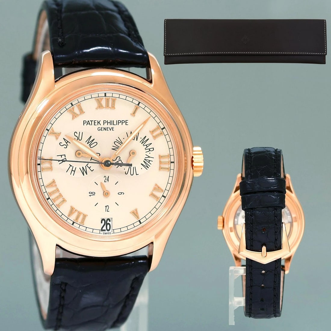 MINT Patek Philippe Rose Gold Annual Calendar 5035r White Roman 37mm Watch Box (1 of 7)