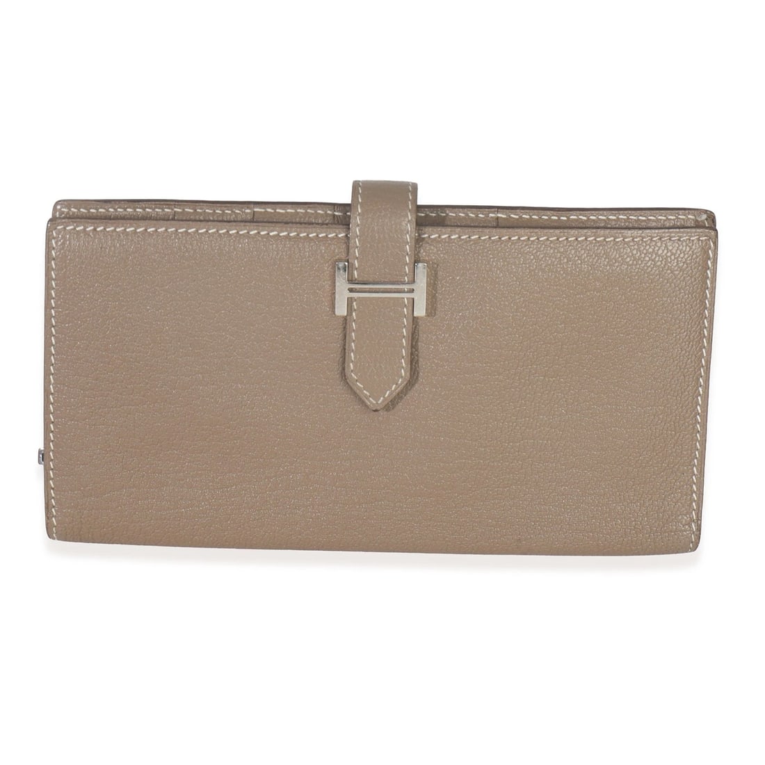 Hermès Etoupe Chevre Mysore Bearn Wallet PHW (1 of 9)