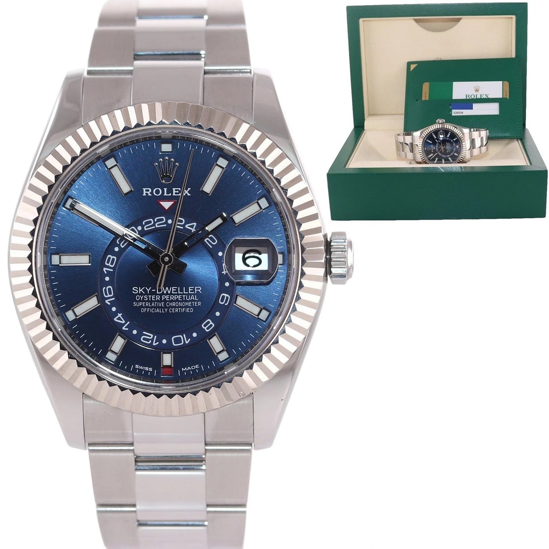 2019 MINT PAPERS Rolex Blue Sky-Dweller White Gold 42mm 326934 Watch Box Card: Condition: Pre-owned - Excellent,Brand: Rolex,Department: Men,Type: Wristwatch