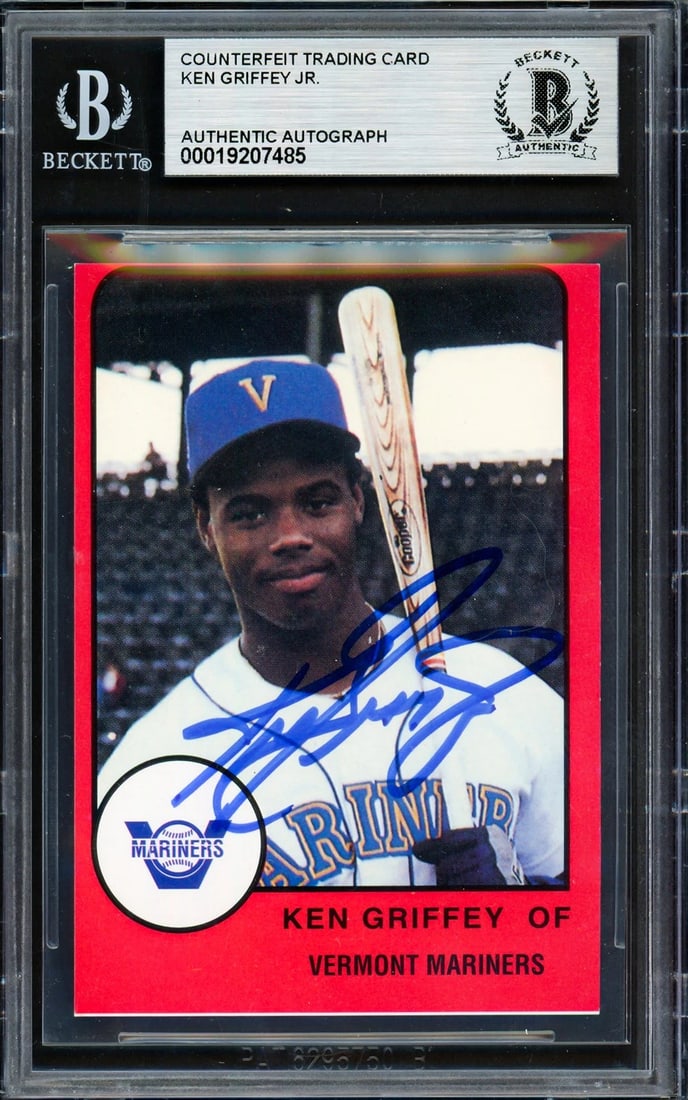 Ken Griffey Jr. Signed 1988 ProCards Vermont RC Vermont Mariners Beckett (1 of 2)