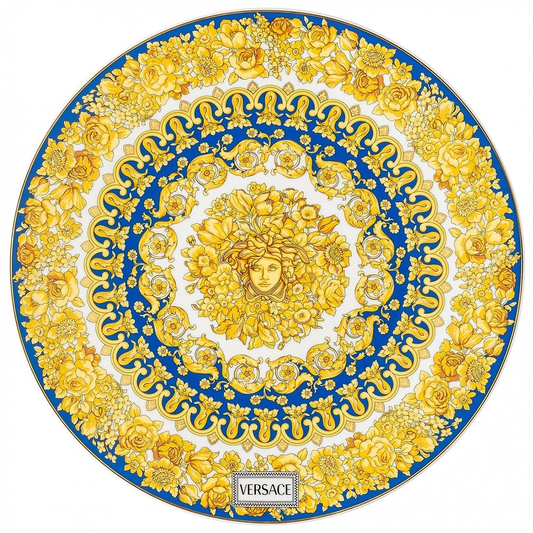 Versace Rosenthal Medusa Rhapsody Blue Service Plate 33 cm (12.99")-Official (1 of 1)