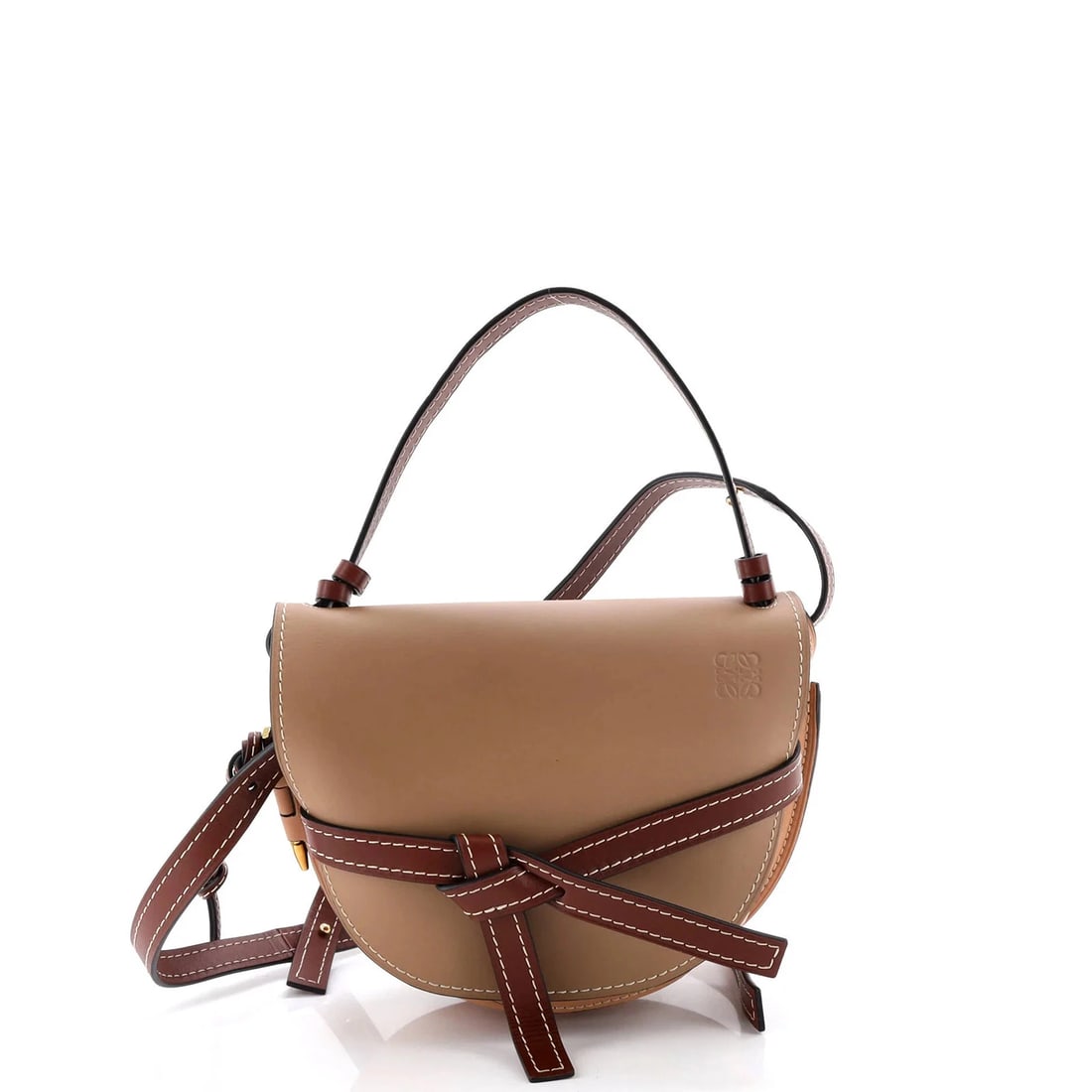 Loewe Gate Shoulder Bag Leather Small: Condition: Pre-owned - Excellent,Brand: Loewe,Exterior Material: Leather,Style: Cross Body Bags,Exterior Color: Neutral,Department: Women,Size: Small