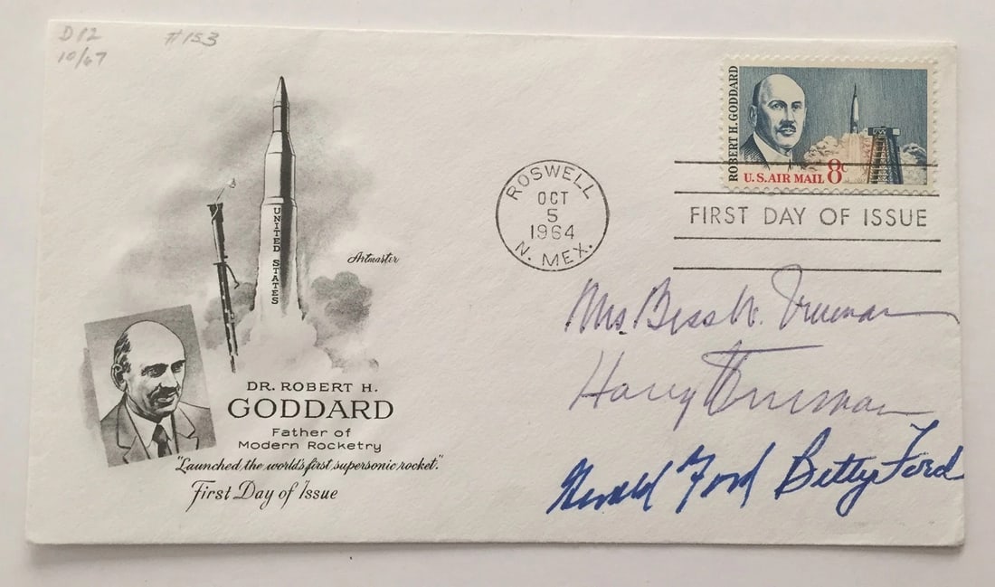 President Harry Truman Gerald Ford Bess Betty Signed Envelope JSA COA Autograph (1 of 4)