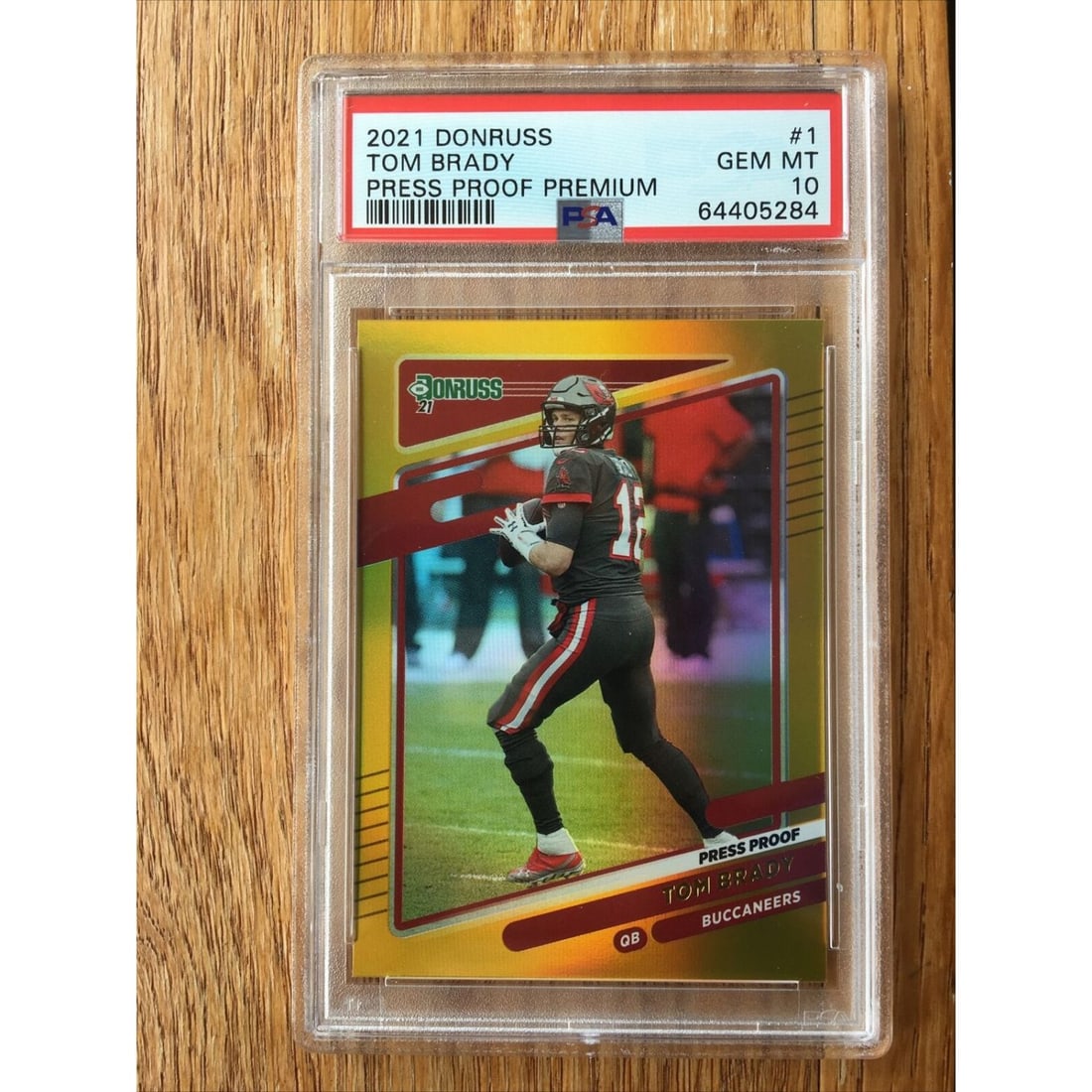 2021 Donruss Press Proof Premium Gold #1 Tom Brady Tampa Bay Buccaneers PSA 10 (1 of 2)