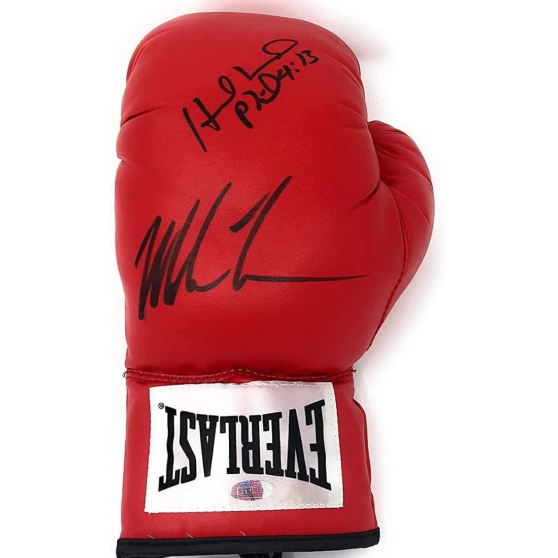 Mike Tyson & Evander Holyfield Signed Everlast Boxing Glove (Steiner): Mike Tyson & Evander Holyfield Signed Everlast Boxing Glove (Steiner)