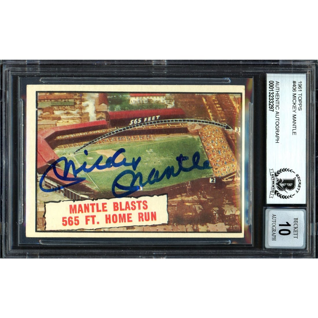 RARE MICKEY MANTLE 61 BAS 10 SIGNED!! (1 of 1)