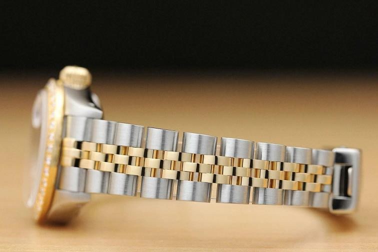 ROLEX LADIES DATEJUST 69173 SILVER DIAL 18K YELLOW GOLD DIAMOND STEEL WATCH - 5