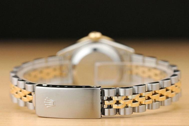 ROLEX LADIES DATEJUST 69173 SILVER DIAL 18K YELLOW GOLD DIAMOND STEEL WATCH - 6