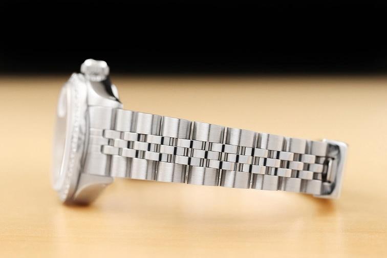 LADIES ROLEX DATE 6917 PINK DIAMOND DIAL 18K WHITE GOLD STAINLESS STEEL WATCH - 5