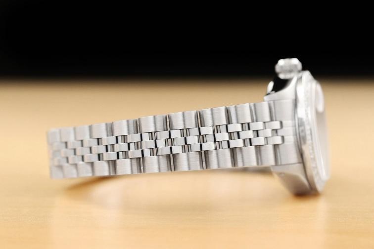 LADIES ROLEX DATE 6917 PINK DIAMOND DIAL 18K WHITE GOLD STAINLESS STEEL WATCH - 7