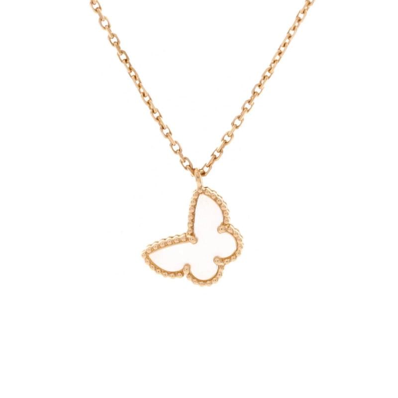 Van Cleef & Arpels Sweet Alhambra Butterfly Pendant Necklace 18K Yellow Gold (1 of 4)