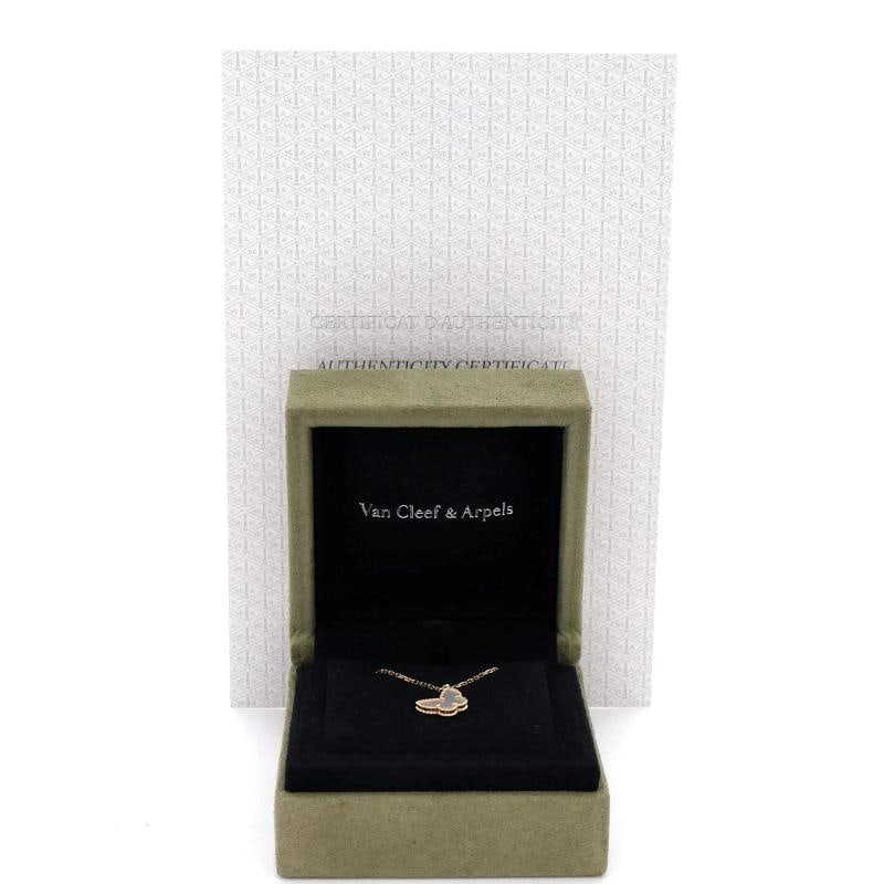 Van Cleef & Arpels Sweet Alhambra Butterfly Pendant Necklace 18K Yellow Gold - 2