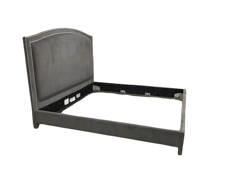 Ethan Allen Upholstered King Platform Bed Nailhead Fabric (1 of 12)